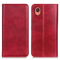 Coque Portefeuille Livre Cuir Etui Clapet N01P pour Samsung Galaxy A22 5G SC-56B Rouge