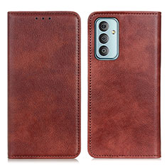 Coque Portefeuille Livre Cuir Etui Clapet N01P pour Samsung Galaxy F13 4G Marron