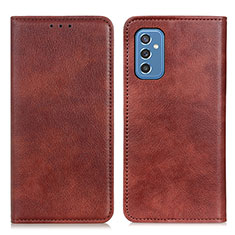 Coque Portefeuille Livre Cuir Etui Clapet N01P pour Samsung Galaxy M52 5G Marron