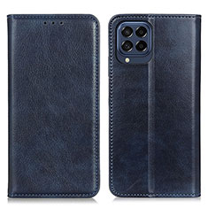 Coque Portefeuille Livre Cuir Etui Clapet N01P pour Samsung Galaxy M53 5G Bleu