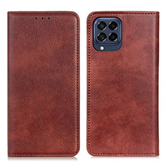 Coque Portefeuille Livre Cuir Etui Clapet N01P pour Samsung Galaxy M53 5G Marron