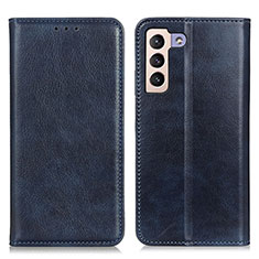 Coque Portefeuille Livre Cuir Etui Clapet N01P pour Samsung Galaxy S21 FE 5G Bleu