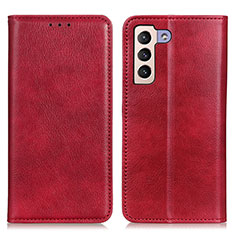 Coque Portefeuille Livre Cuir Etui Clapet N01P pour Samsung Galaxy S21 FE 5G Rouge