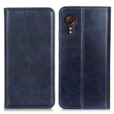 Coque Portefeuille Livre Cuir Etui Clapet N01P pour Samsung Galaxy XCover 5 SM-G525F Bleu