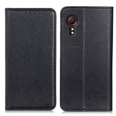 Coque Portefeuille Livre Cuir Etui Clapet N01P pour Samsung Galaxy XCover 5 SM-G525F Noir