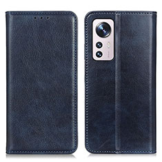 Coque Portefeuille Livre Cuir Etui Clapet N01P pour Xiaomi Mi 12 Lite 5G Bleu