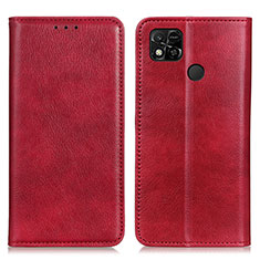 Coque Portefeuille Livre Cuir Etui Clapet N01P pour Xiaomi POCO C3 Rouge