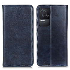 Coque Portefeuille Livre Cuir Etui Clapet N01P pour Xiaomi Redmi K50 5G Bleu