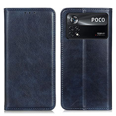 Coque Portefeuille Livre Cuir Etui Clapet N01P pour Xiaomi Redmi Note 11E Pro 5G Bleu