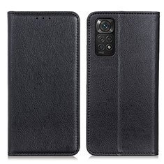 Coque Portefeuille Livre Cuir Etui Clapet N01P pour Xiaomi Redmi Note 11S 4G Noir