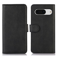 Coque Portefeuille Livre Cuir Etui Clapet N02P pour Google Pixel 8a 5G Noir