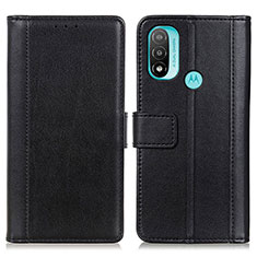 Coque Portefeuille Livre Cuir Etui Clapet N02P pour Motorola Moto E20 Noir