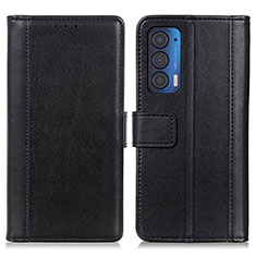 Coque Portefeuille Livre Cuir Etui Clapet N02P pour Motorola Moto Edge (2021) 5G Noir