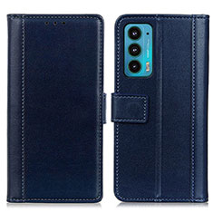 Coque Portefeuille Livre Cuir Etui Clapet N02P pour Motorola Moto Edge Lite 5G Bleu