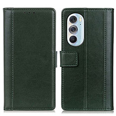 Coque Portefeuille Livre Cuir Etui Clapet N02P pour Motorola Moto Edge X30 5G Vert