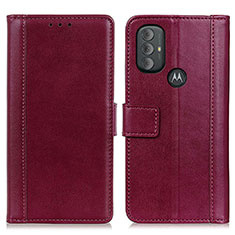 Coque Portefeuille Livre Cuir Etui Clapet N02P pour Motorola Moto G Power (2022) Rouge