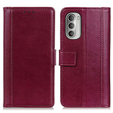 Coque Portefeuille Livre Cuir Etui Clapet N02P pour Motorola Moto G Stylus (2022) 5G Rouge