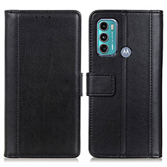 Coque Portefeuille Livre Cuir Etui Clapet N02P pour Motorola Moto G40 Fusion Noir