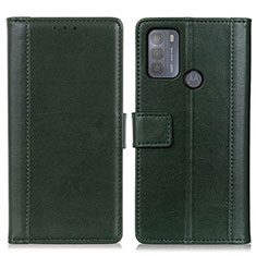 Coque Portefeuille Livre Cuir Etui Clapet N02P pour Motorola Moto G50 Vert