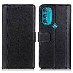 Coque Portefeuille Livre Cuir Etui Clapet N02P pour Motorola Moto G71 5G Noir