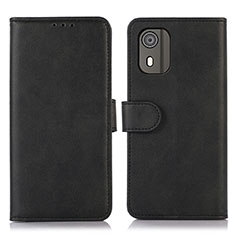 Coque Portefeuille Livre Cuir Etui Clapet N02P pour Nokia C02 Noir