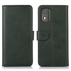 Coque Portefeuille Livre Cuir Etui Clapet N02P pour Nokia C02 Vert