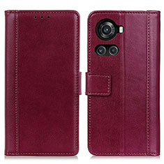 Coque Portefeuille Livre Cuir Etui Clapet N02P pour OnePlus 10R 5G Rouge