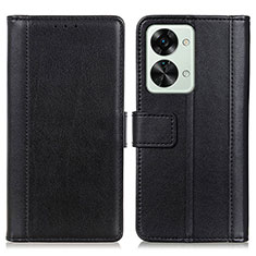 Coque Portefeuille Livre Cuir Etui Clapet N02P pour OnePlus Nord 2T 5G Noir