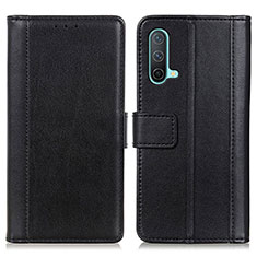 Coque Portefeuille Livre Cuir Etui Clapet N02P pour OnePlus Nord CE 5G Noir