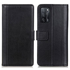 Coque Portefeuille Livre Cuir Etui Clapet N02P pour Oppo A55 5G Noir