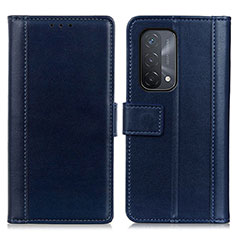 Coque Portefeuille Livre Cuir Etui Clapet N02P pour Oppo A93 5G Bleu