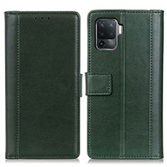 Coque Portefeuille Livre Cuir Etui Clapet N02P pour Oppo A94 4G Vert