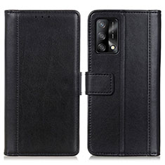 Coque Portefeuille Livre Cuir Etui Clapet N02P pour Oppo F19 Noir