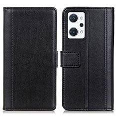 Coque Portefeuille Livre Cuir Etui Clapet N02P pour Oppo Reno7 A Noir