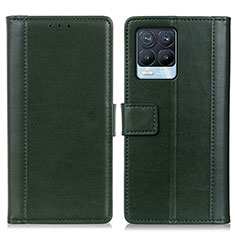 Coque Portefeuille Livre Cuir Etui Clapet N02P pour Realme 8 4G Vert