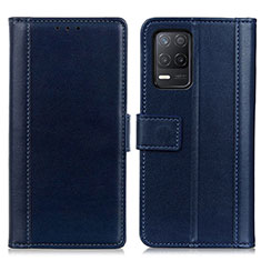 Coque Portefeuille Livre Cuir Etui Clapet N02P pour Realme 8 5G Bleu