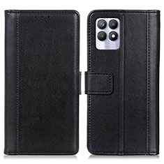 Coque Portefeuille Livre Cuir Etui Clapet N02P pour Realme 8i Noir