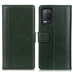 Coque Portefeuille Livre Cuir Etui Clapet N02P pour Realme Narzo 30 5G Vert