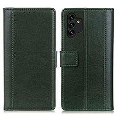 Coque Portefeuille Livre Cuir Etui Clapet N02P pour Samsung Galaxy A13 4G Vert