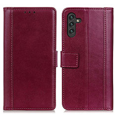 Coque Portefeuille Livre Cuir Etui Clapet N02P pour Samsung Galaxy A13 5G Rouge