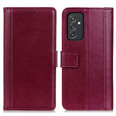 Coque Portefeuille Livre Cuir Etui Clapet N02P pour Samsung Galaxy A15 4G Rouge