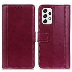 Coque Portefeuille Livre Cuir Etui Clapet N02P pour Samsung Galaxy A53 5G Rouge
