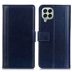 Coque Portefeuille Livre Cuir Etui Clapet N02P pour Samsung Galaxy M33 5G Bleu