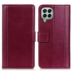 Coque Portefeuille Livre Cuir Etui Clapet N02P pour Samsung Galaxy M33 5G Rouge