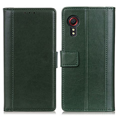 Coque Portefeuille Livre Cuir Etui Clapet N02P pour Samsung Galaxy XCover 5 SM-G525F Vert