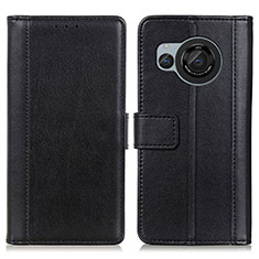 Coque Portefeuille Livre Cuir Etui Clapet N02P pour Sharp Aquos R8 Noir