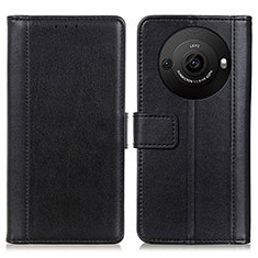 Coque Portefeuille Livre Cuir Etui Clapet N02P pour Sharp Aquos R8 Pro Noir