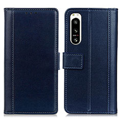 Coque Portefeuille Livre Cuir Etui Clapet N02P pour Sony Xperia 5 IV Bleu