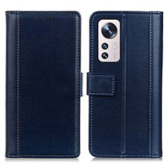 Coque Portefeuille Livre Cuir Etui Clapet N02P pour Xiaomi Mi 12 Lite 5G Bleu