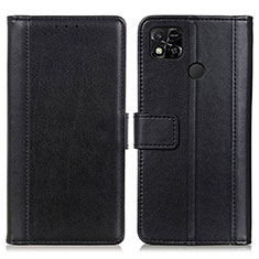 Coque Portefeuille Livre Cuir Etui Clapet N02P pour Xiaomi POCO C3 Noir